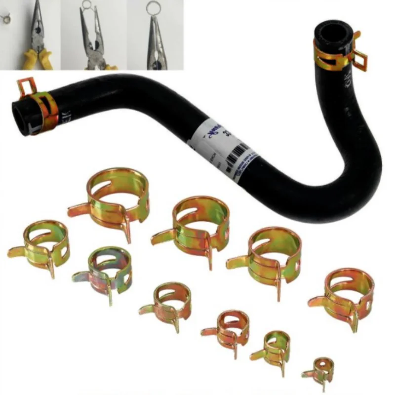 16mm  10pcs   Spring Clamp Japanese Clamp 65 Manganese Steel CPU Fuel Pipe Clamp Automotive Oil Pipe Water Pipe Clamp