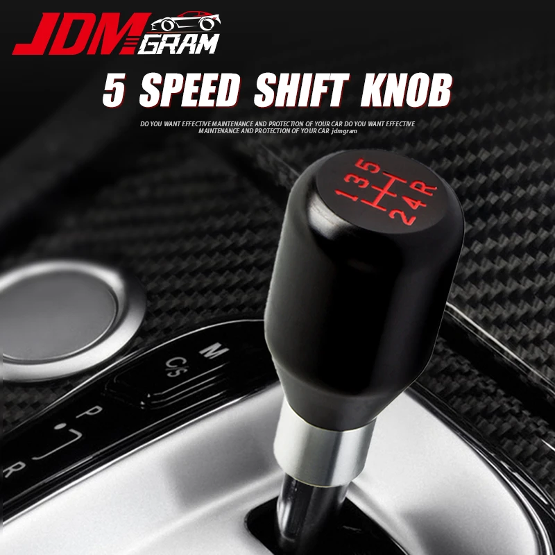 

Aluminium Car Gear Knob Shift Lever 5 Speed Manual Transmission Universal 8cm Shifter Boot Stick Auto Interior Accessories