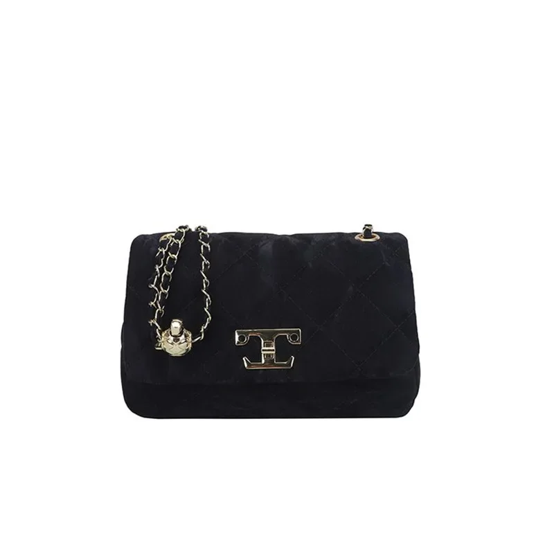 Casual Quilted Phone Crossbody 2025 - Gold Ball Chain, Stylish Shoulder All-Match