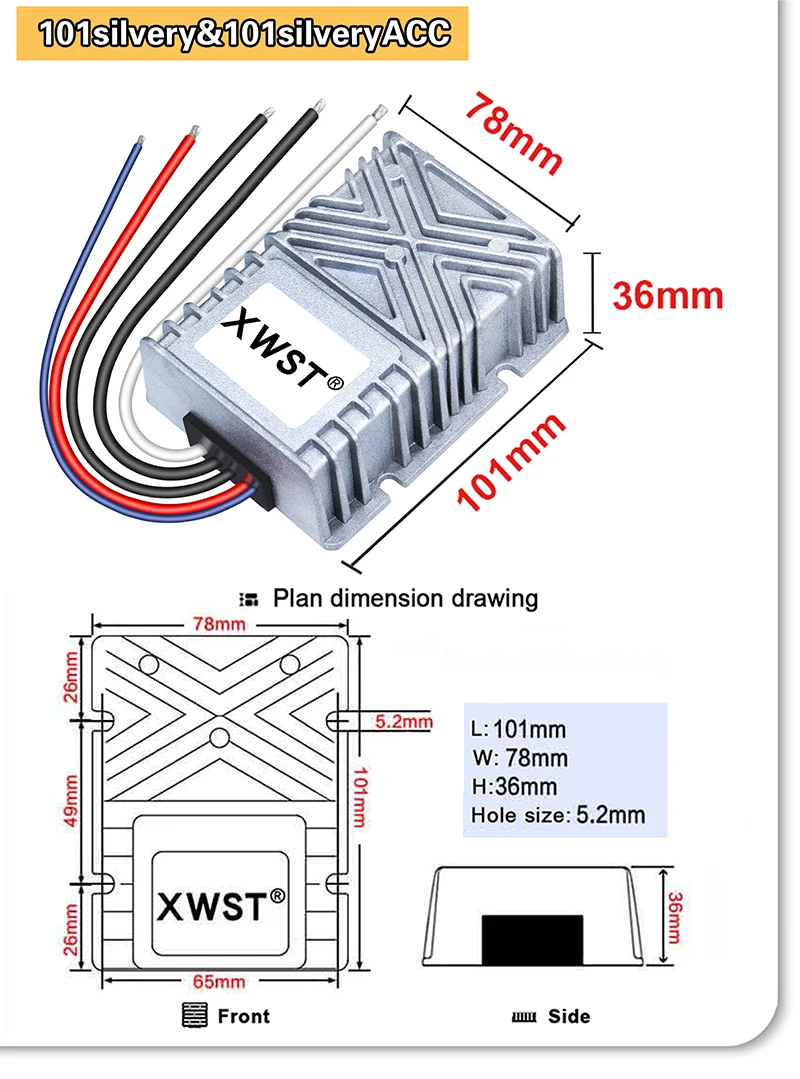 XWST DC DC Konstantstrom-Batterieladegerät 9-35 V 12 V 24 V bis 12,6 V 14,5 V 5 A 8 A 12 A 15 A 22 A Lithium-Blei-Säure mit Wasserdicht – Detail 21