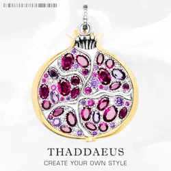 Pendant Large Pomegranate Spring Fashion 925 Sterling Silver Jewelry Romantic Gift For Women