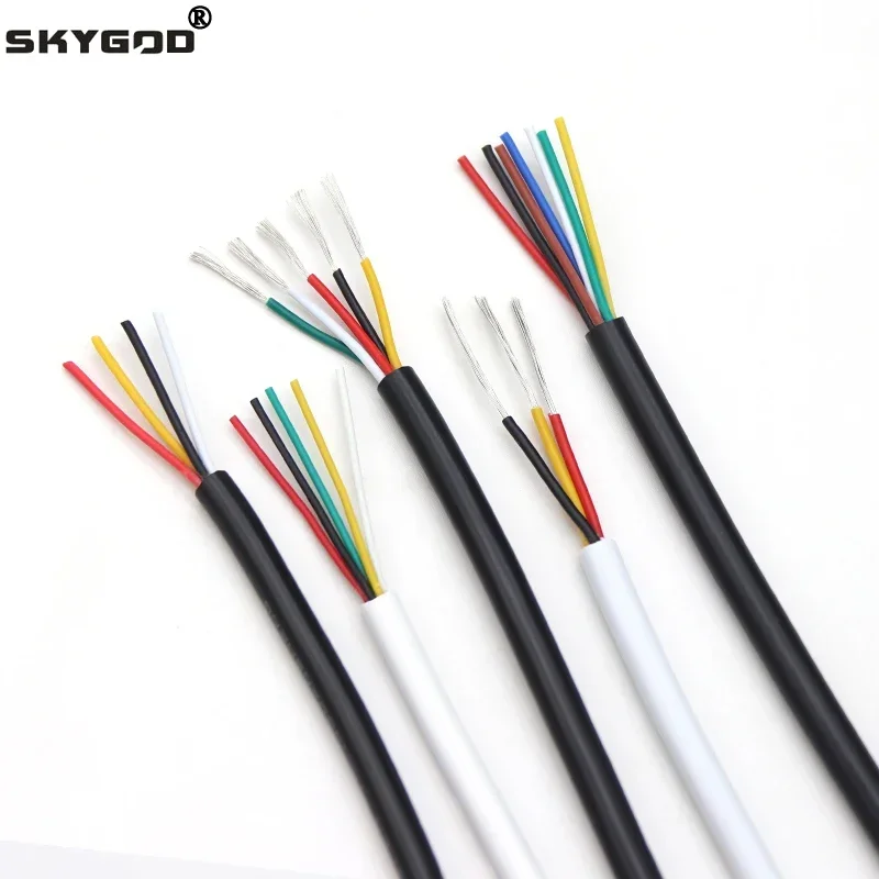 

2/5/10M 24AWG UL2464 Sheathed Wire Cable Channel Audio Line 2 3 4 5 6 7 8 9 10 Cores Insulated Copper Cable Signal Control Wire