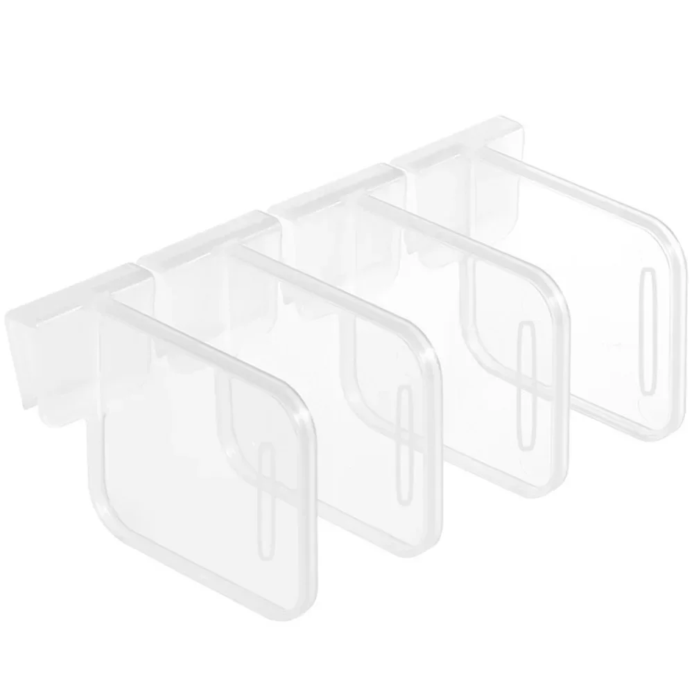 4pcs Refrigerator Storage Partition Board Retractable Plastic Divider Partition Board Kitchen Bottle Can Rack Shelf Organizer