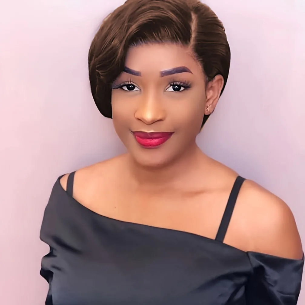 

Прозрачный кружевной фронтальный парик 13x4 из натуральных волос, прямой парик-каре, парик с прической «пикси», с предварительно выщипанными прядями, плотность 150%, 8 дюймов, цветной парик