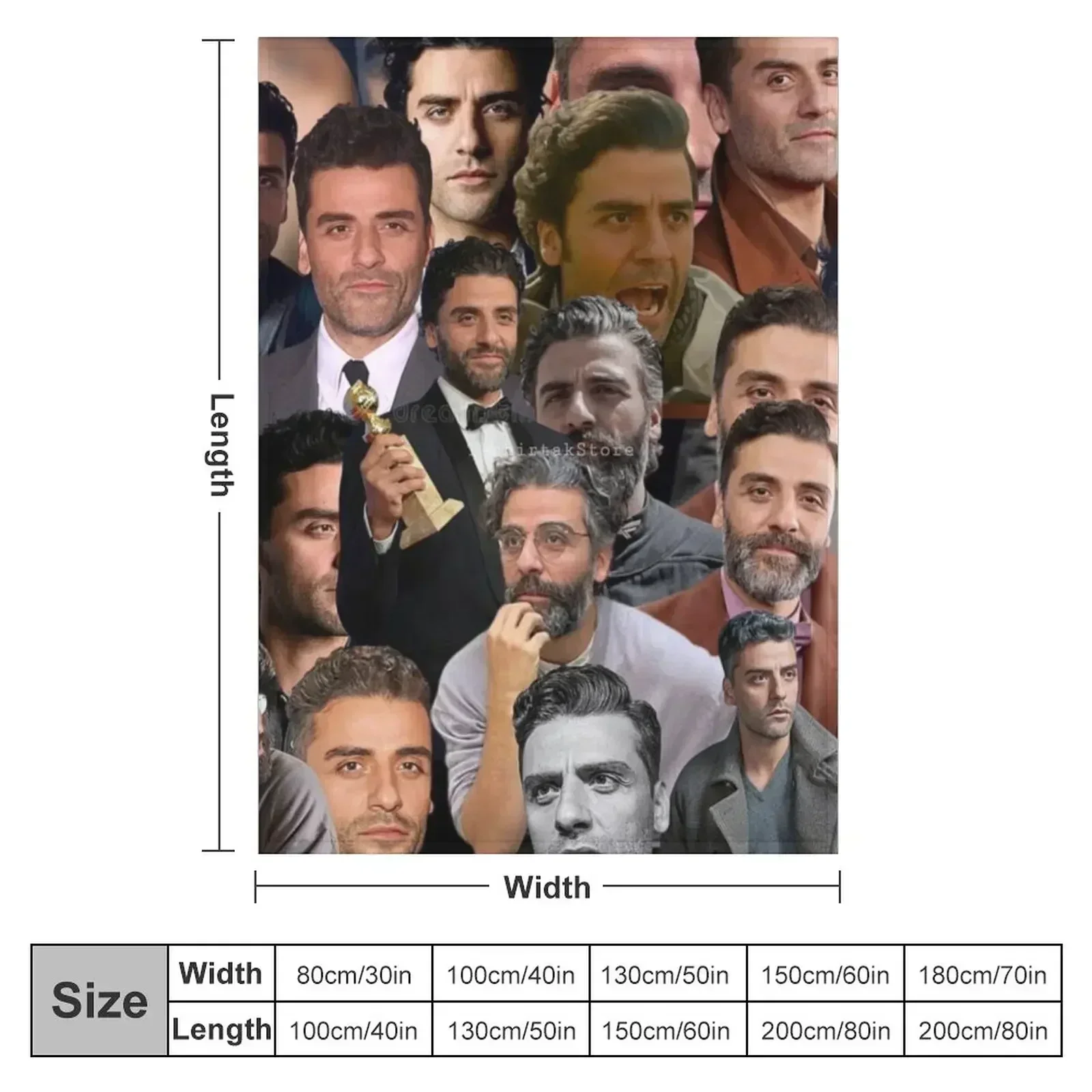 oscar isaac photo collage Throw Blanket Decorative Throw Nap Hair sofa bed Winter beds Large Blankets