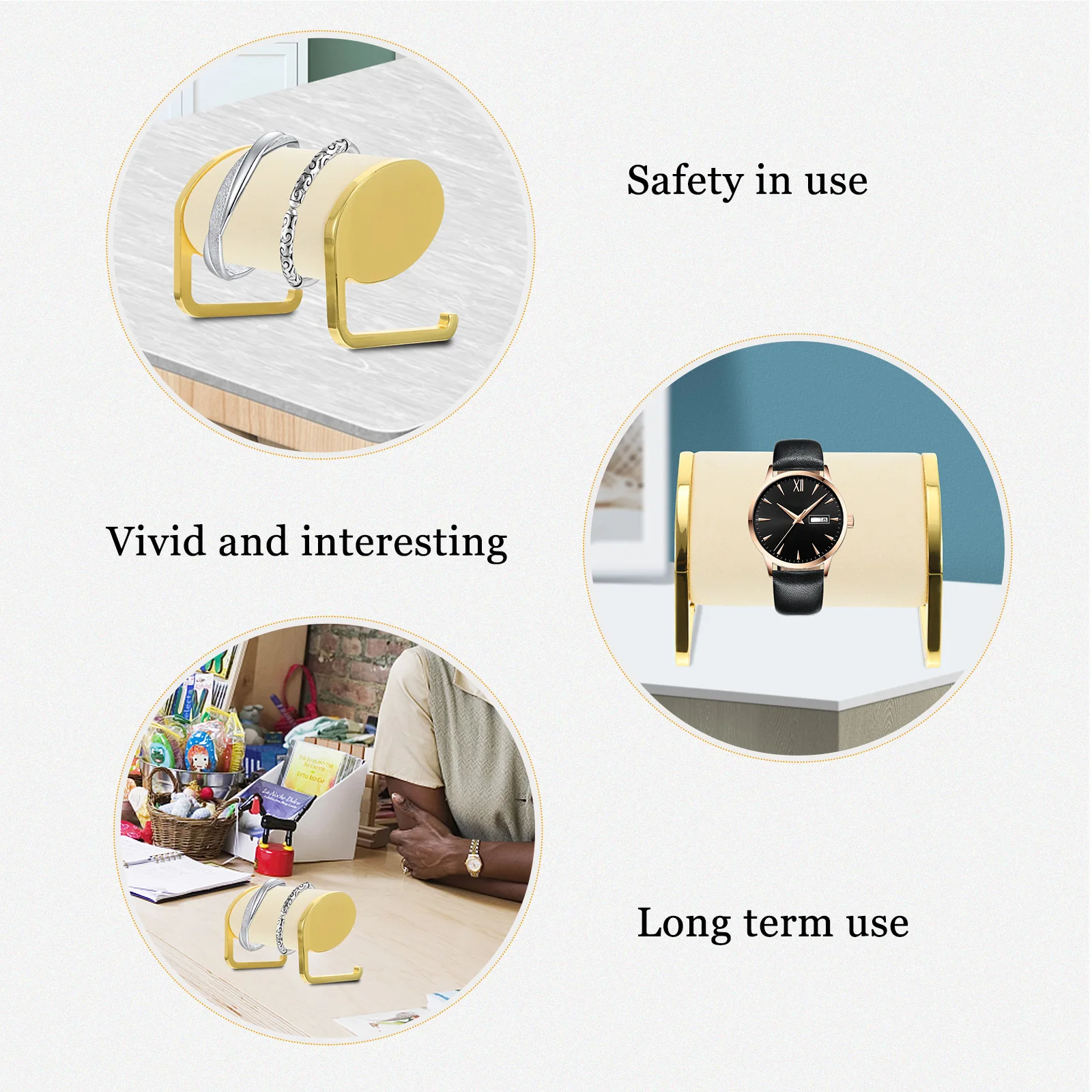 

Metal Watch Storage Rack Microfiber Material Bracelet Display St Jewelry Holder Compatible All Watches Protect Device