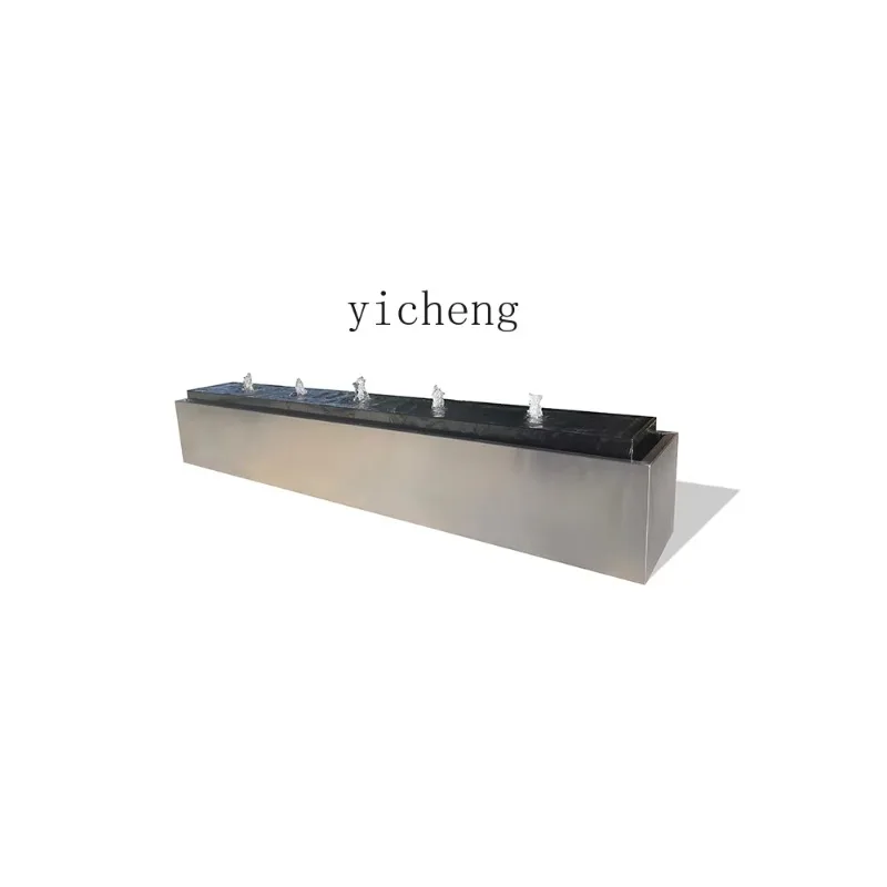 BJ-4 Fountain Water Feature Sketch Courtyard Pastoral Rockery Stainless Steel Metal Ornament Cornucopia