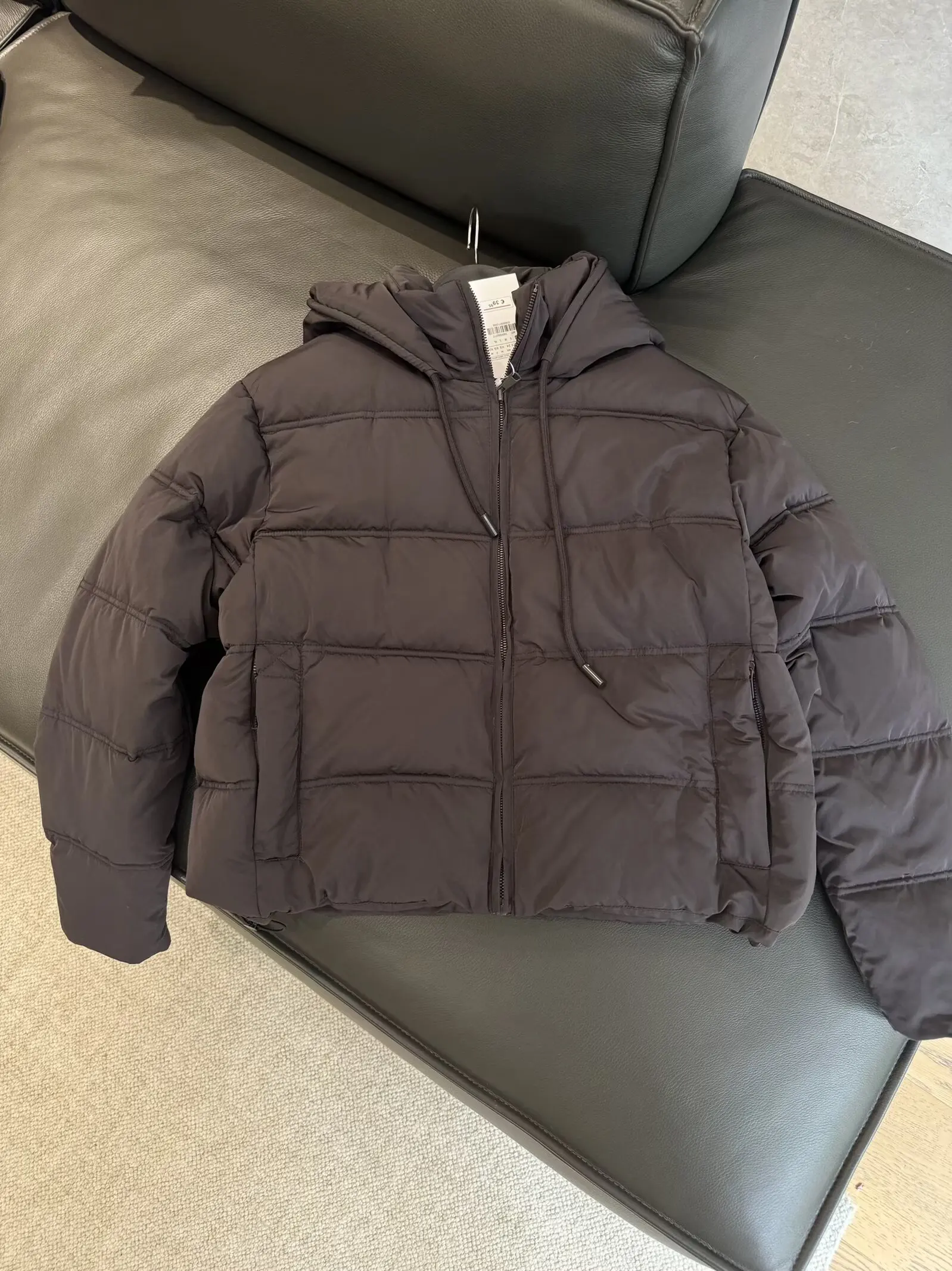 

WOMAN 2026fashion casual hooded versatile warm short cotton jacket top retro zipper long sleeved chic women's outerwear