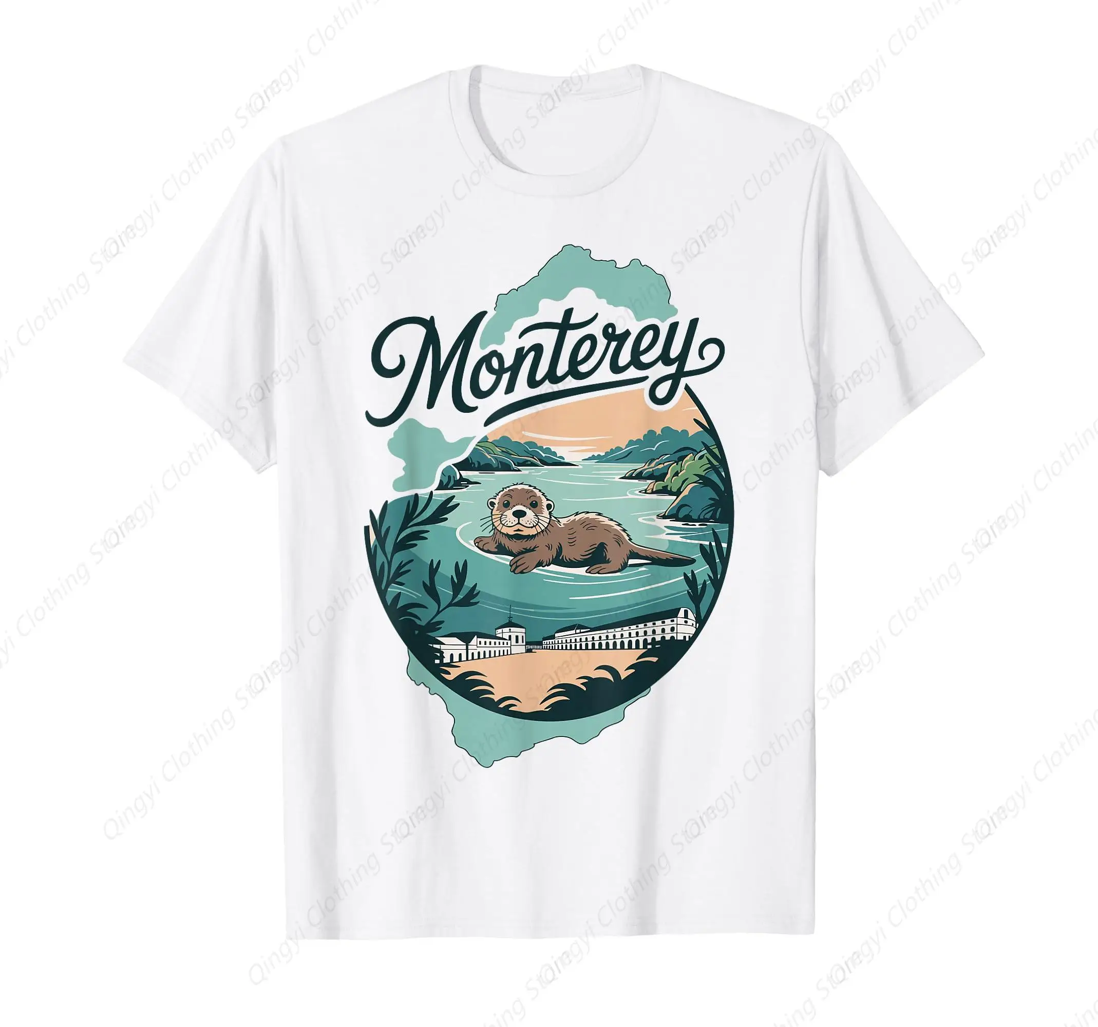 

Sea Otter Ocean View Coast Retro T-Shirt