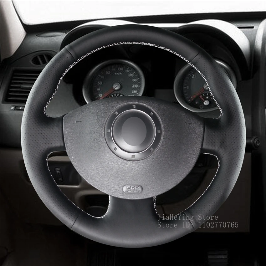 

Чехол на руль из кожи ручной работы с защитой от скольжения для Renault Megane 2 2003-2008, Kangoo, Scenic 2, аксессуары для интерьера