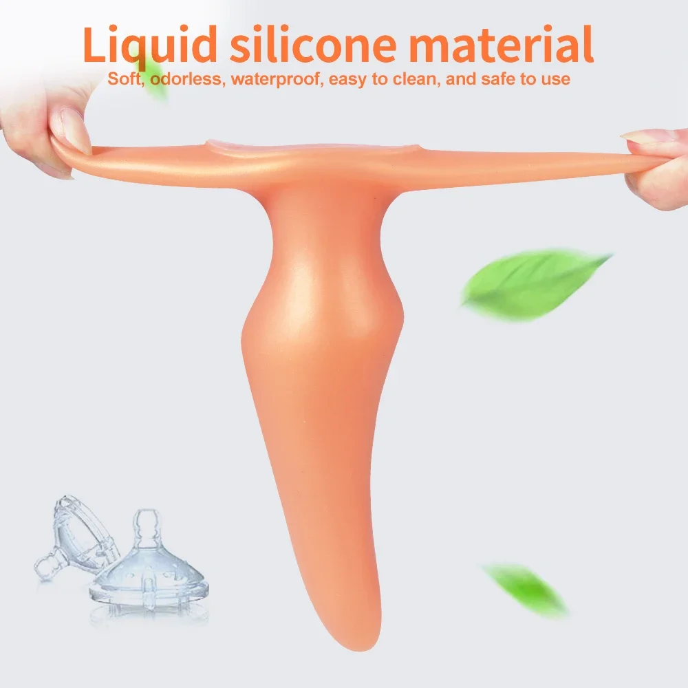 Wearable Anti Drop Soft Anal Plugs Prostate Massage Liquid Silicone Huge Butt Plug Anal Training Comfortable To Wear Butt Plug