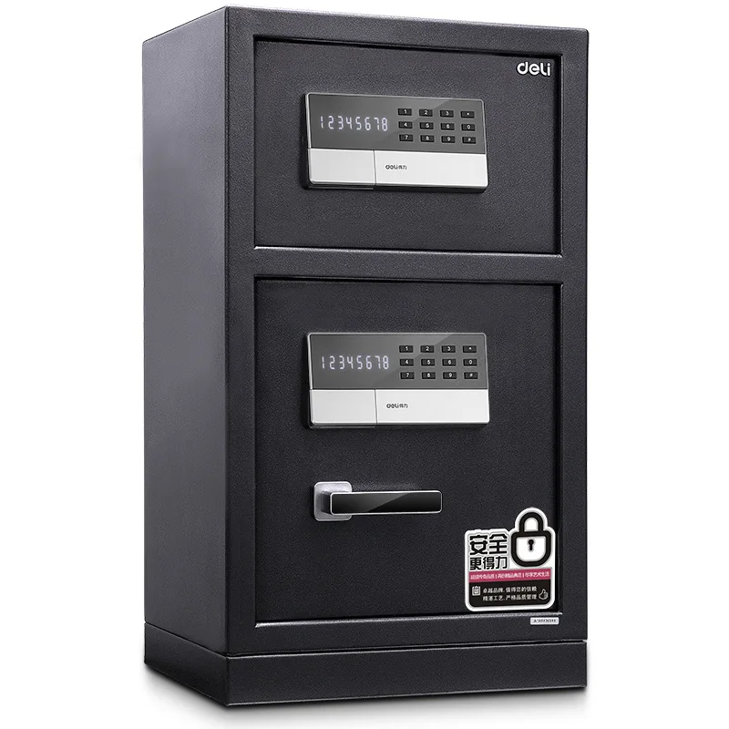 

3657A Электронный пароль Сейф Бытовой утолщенный полностью стальной шкаф Двойная дверь Двойная прикроватная тумбочка