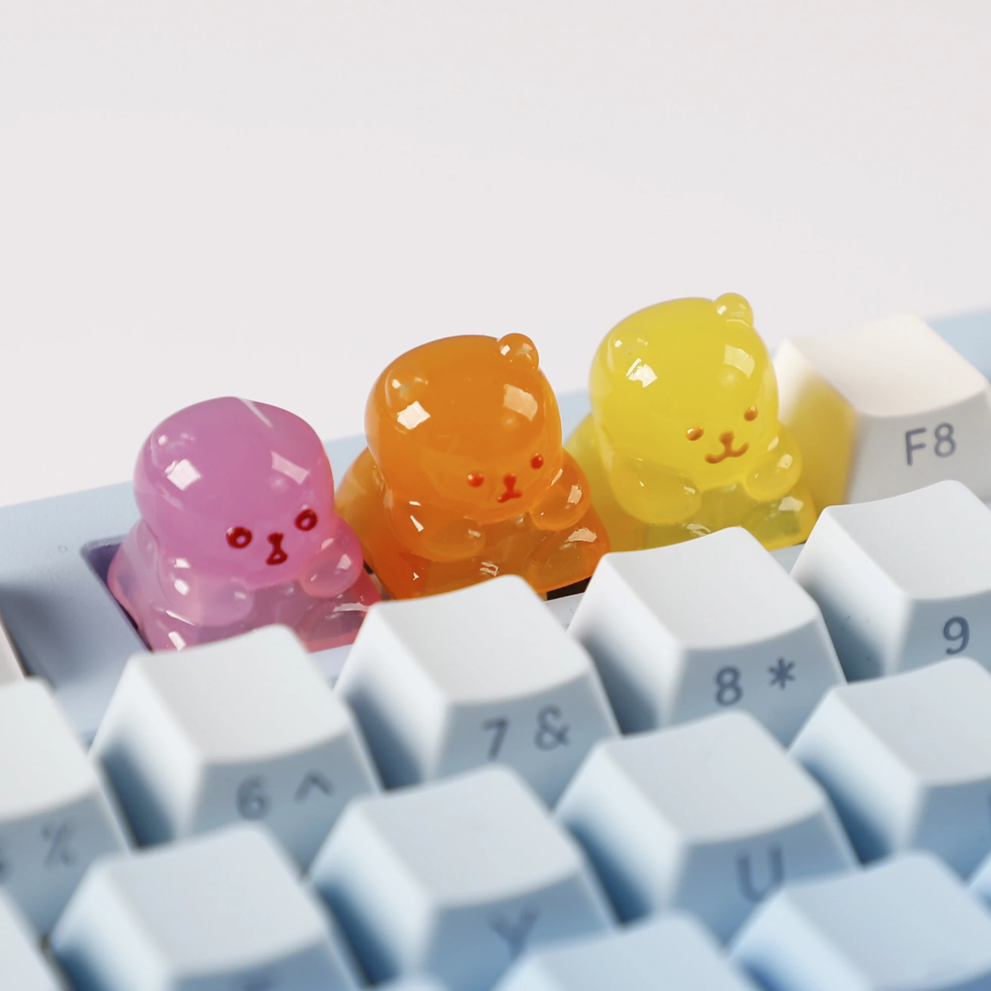 ESC Transparent 1 Piece Gummy Bear Theme Personalized Keycap Novelty Artisan Key Cap Resin for MX Mechanical Keyboard