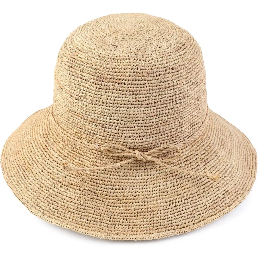 

Women's Bucket Hats Fashion Womens Summer Beach Sun Straw Hat
