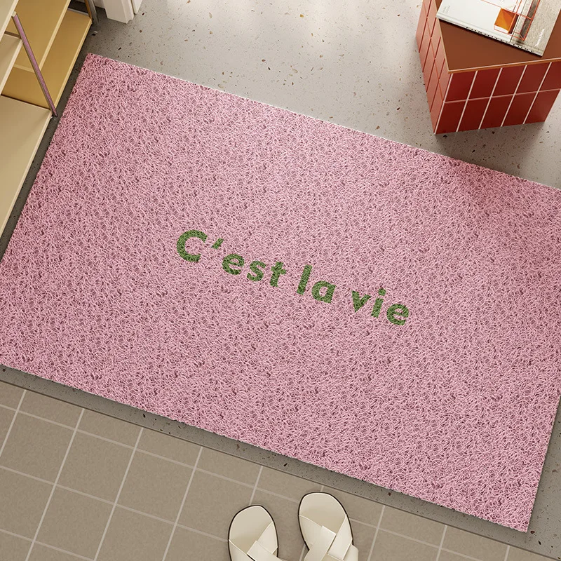 

Simple French PVC Cuttable Doormat Home Entrance Non-slip Floor Mat Outdoor Aesthetic Home Decoration Kitchen Mat