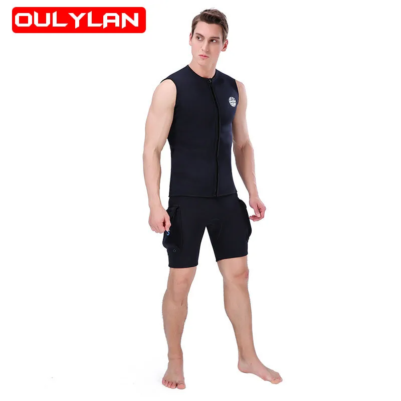 

Oulylan Outdoor Unisex Wetsuits 3MM Neoprene Sleeveless Wetsuit Vest for Diving Surf Windsurf Kitesurfing Sleeveless Scuba Black