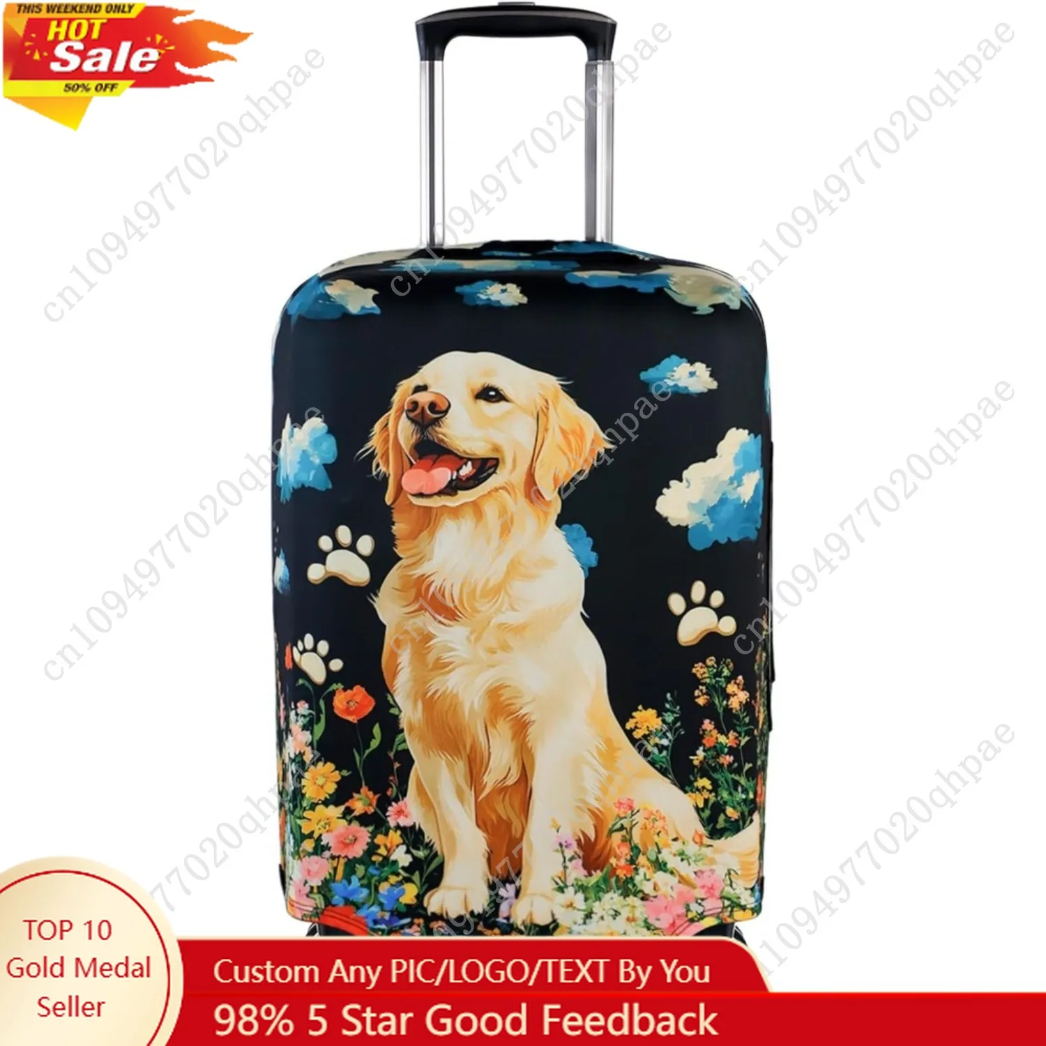 

Travel Luggage Cover, Anti-Scratch Dog Suitcase Protector, Elastic Washable Suitcase Cover, Personalized Baggage Covers(style 2)