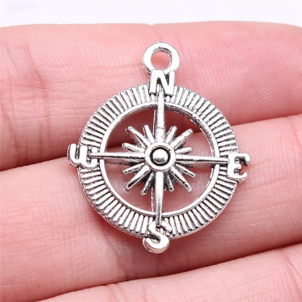 Accessories For Jewelry Compass Charms Popular Phone Pendant 10pcs