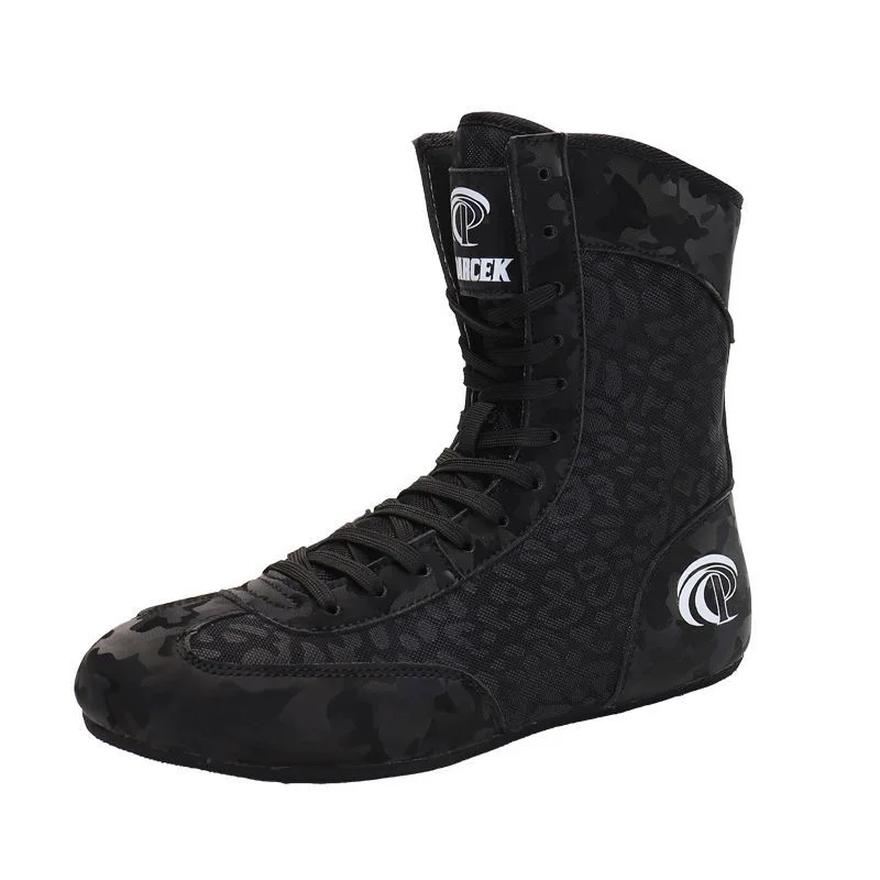 Marca de luxo sapatos de boxe para homens das mulheres preto roxo sapatos de luta unisex qualidade superior botas de luta casais