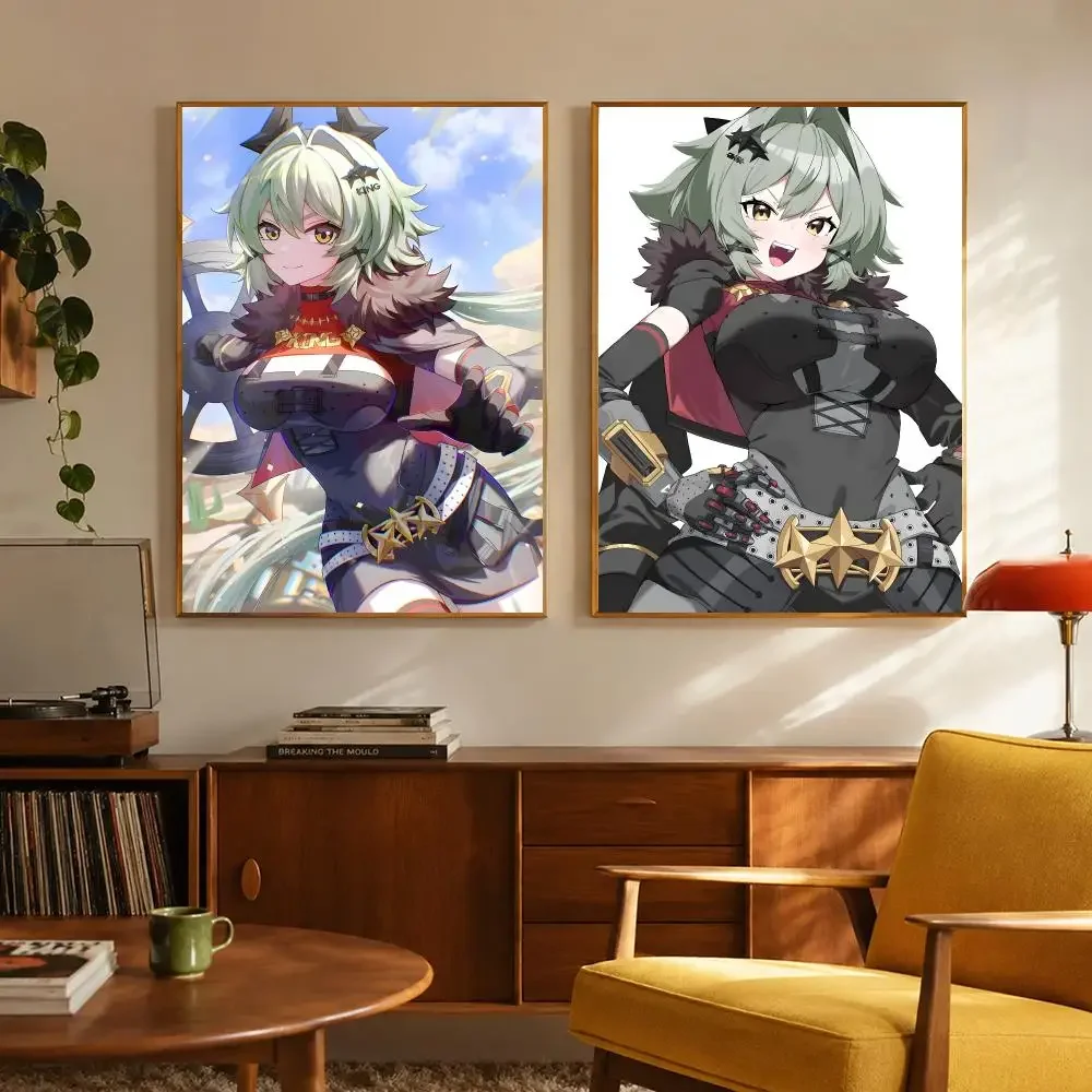 Game Character Z-Zenless Zone Zero Caesar King Poster Digital Solvent Print Waterproof PP Fade-Resistant Wall Art Room