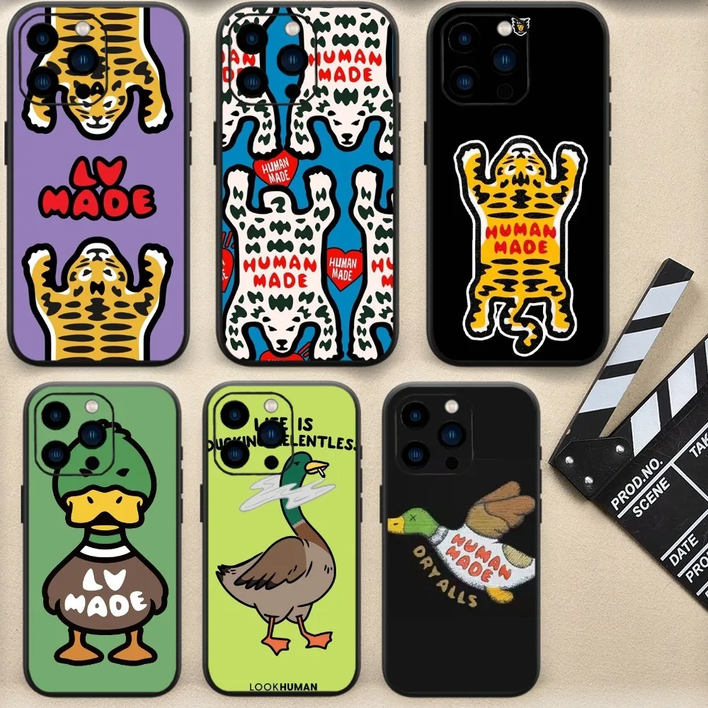 N-NIGO  H-HUMAN M-MADE Phone Case For Samsung Galaxy S22 S23 S24 Ultra S20 Lite Note 20 Black Shell