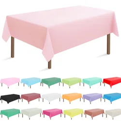 Rectangular disposable PEVA solid color tablecloth birthday party table setting plastic waterproof and oil-proof tablecloth