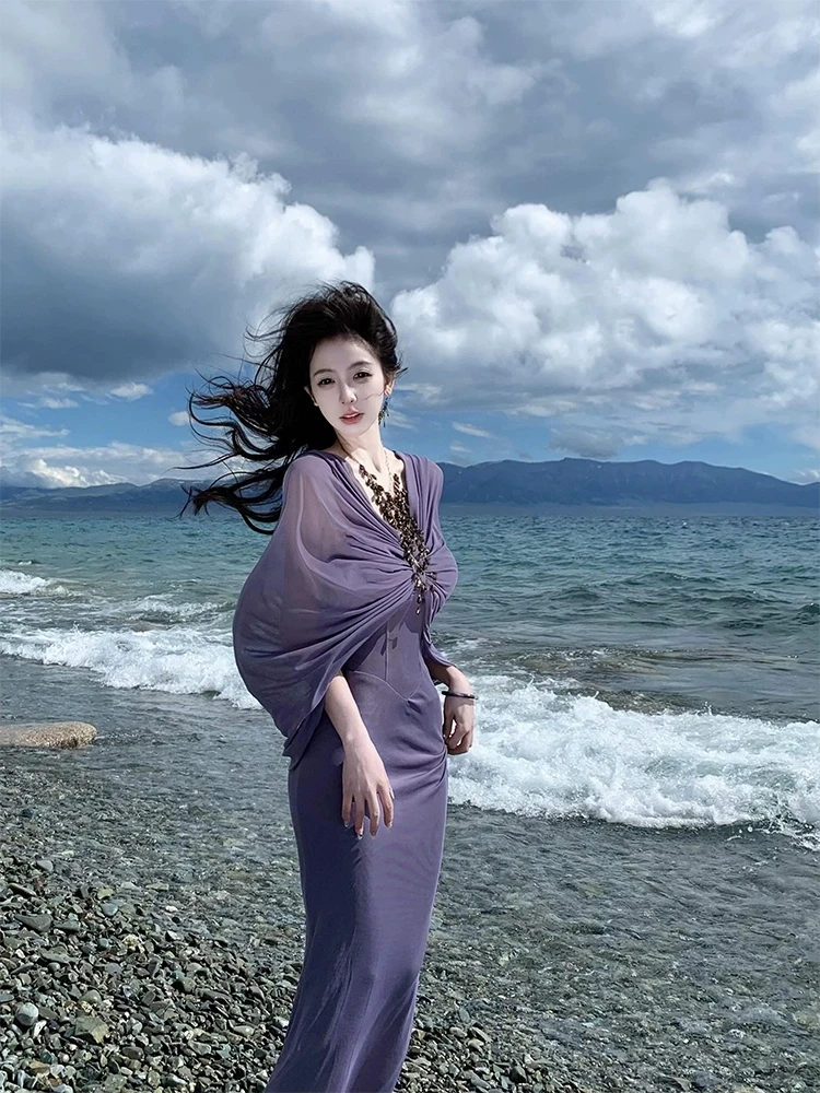 فساتين نسائية للزواج بأكمام قصيرة للاحتفال بعيد الميلاد وحفلات العيد وحفلات الولائم وحفلات الاستقبال وحفلات السهرة والسجادة الحمراء المثير #3