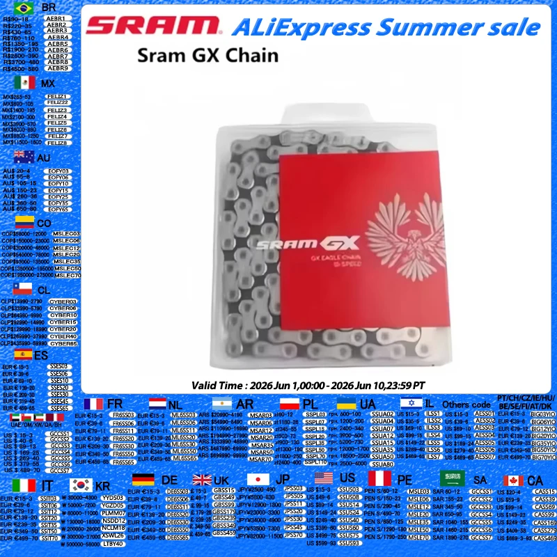

Sram GX NX SX Eagle 12 Speed Chain MTB Solid Pin Riveting 116L 126L Mountain Bike Bicycle Chain Eagle Magic 1 Pcs Chain Part