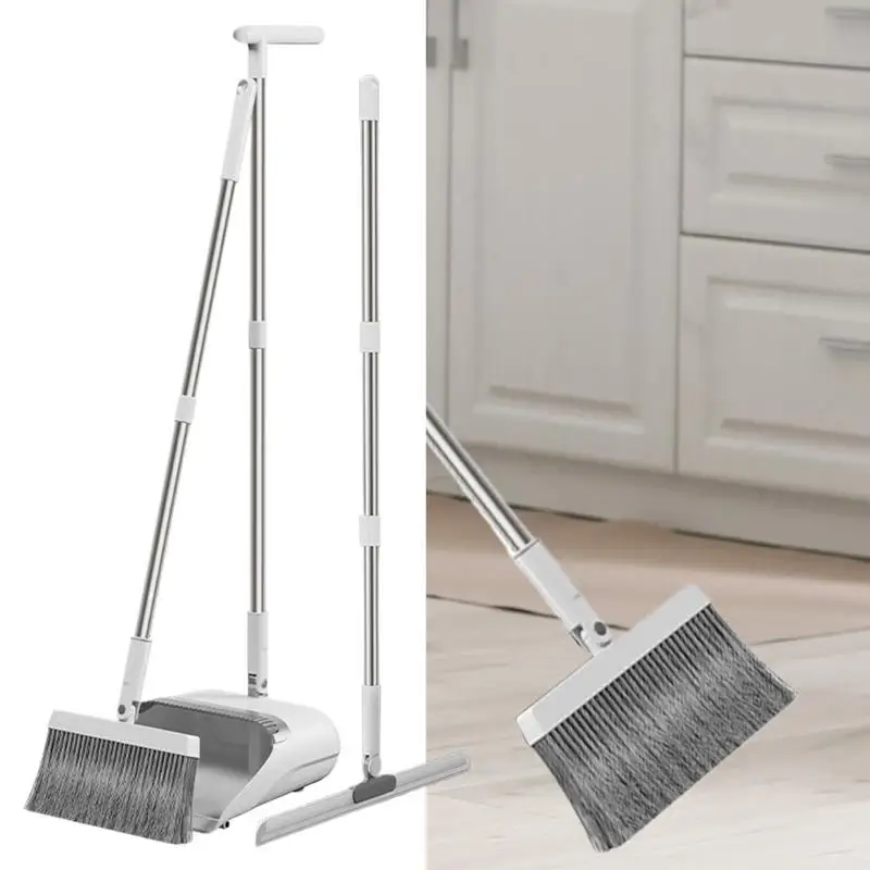 Dust Pan And Brush Combo Folding Dustpan And Brush Combo Flexible Foldable Broom And Dust Pan Combo For Home Kitchen Living Room