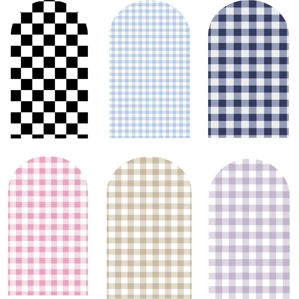 

Black White Plaid Arch Backdrop Cover Baby Blue Pink Baby Shower Gender Reveal Party Decor Brown Birthday Wall Photo Background