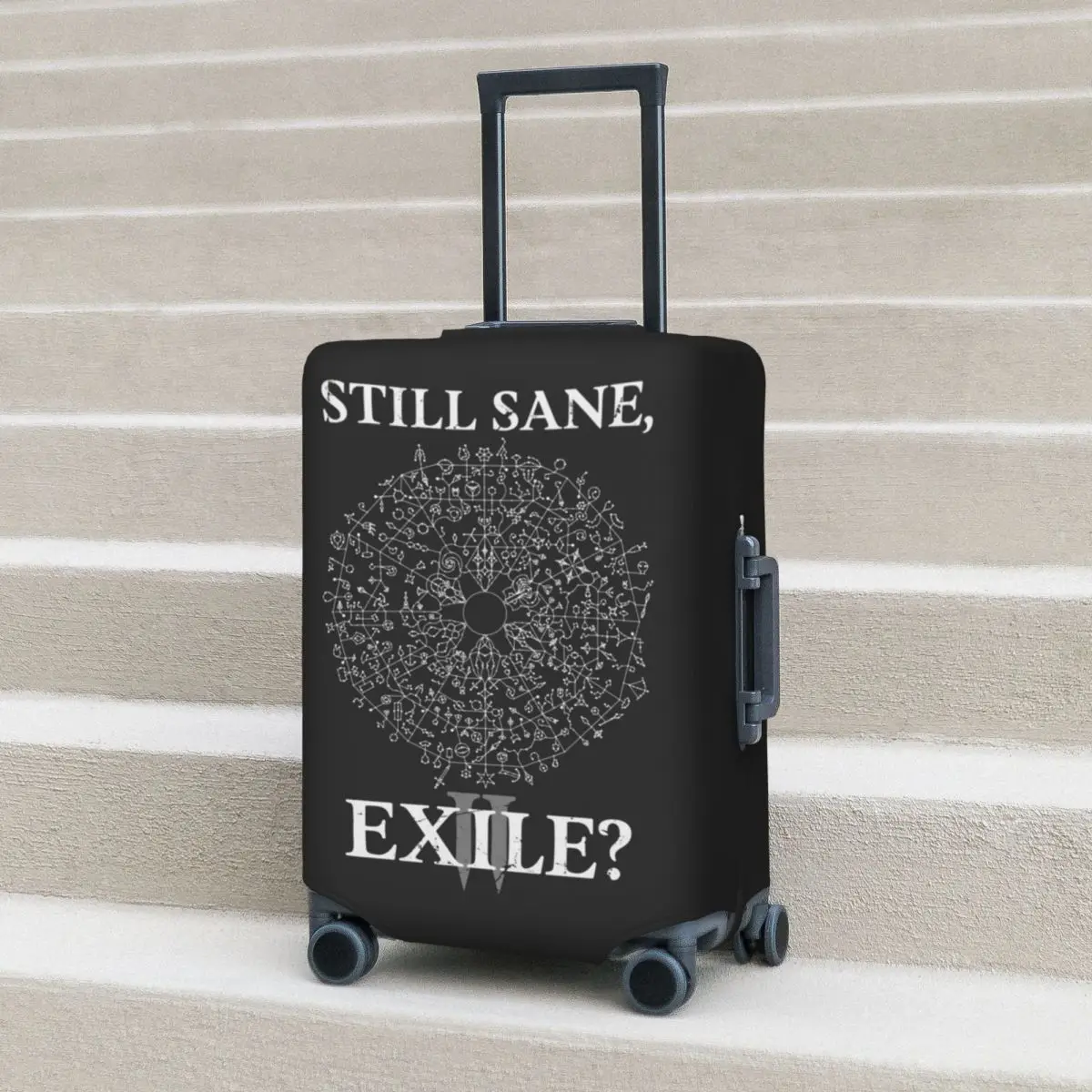 

Path Of Exile 2 Still Sane Exile Suitcase Cover Protection Elastic Trip Luggage Protector Covers for 18-32 Inch