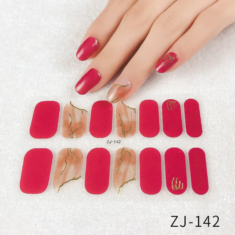 

MEBIS Nail Sticker ZJ Nobake Art Flower Butterfly Waterproof Full Summer Polish Film Sti Nails Sticker