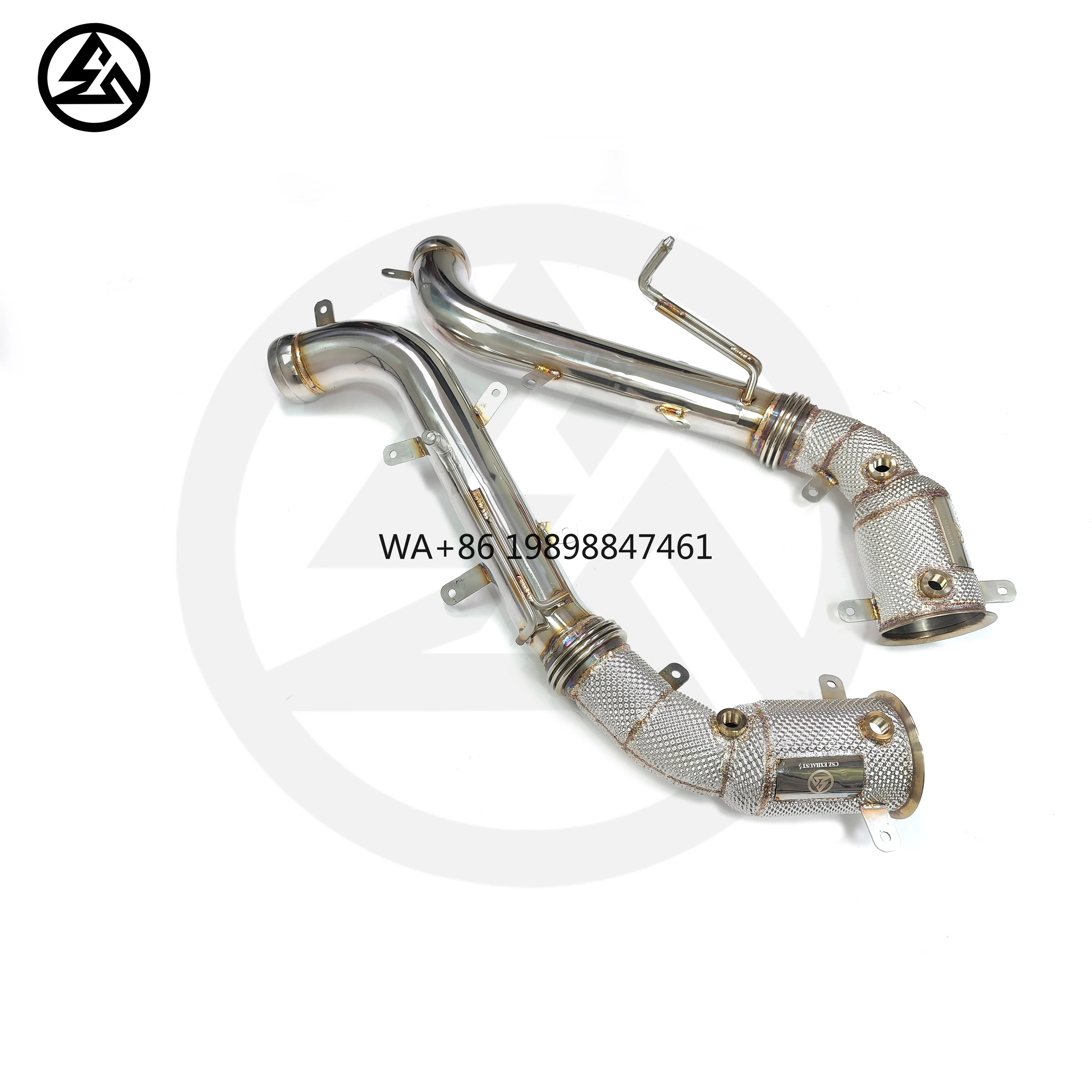 

High Flow Catalytic Converter Headers for McLaren 570S 650S 540C 3.8 Catted Downpipe With Heat Shield Exhaust