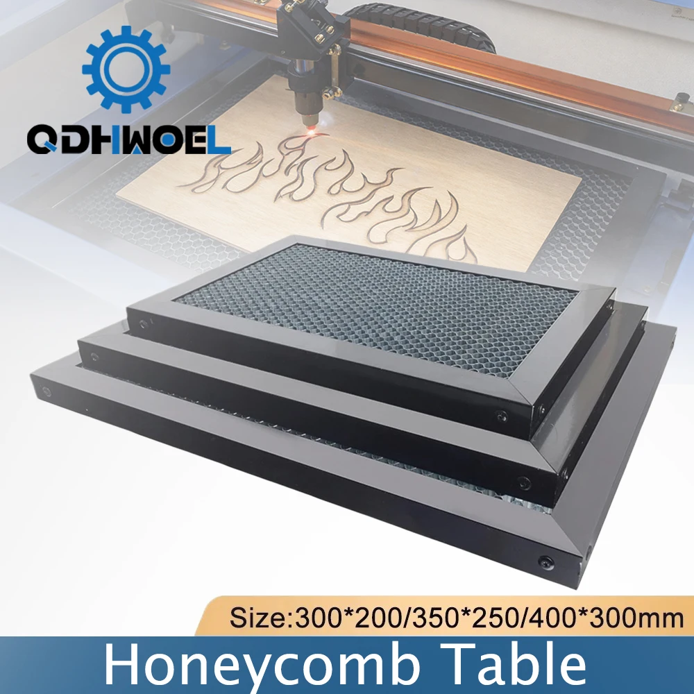 QDHWOEL K40 Laser Honeycomb Working Table 300x200 350x250 400x300mm For CO2 DIY Laser Equipment