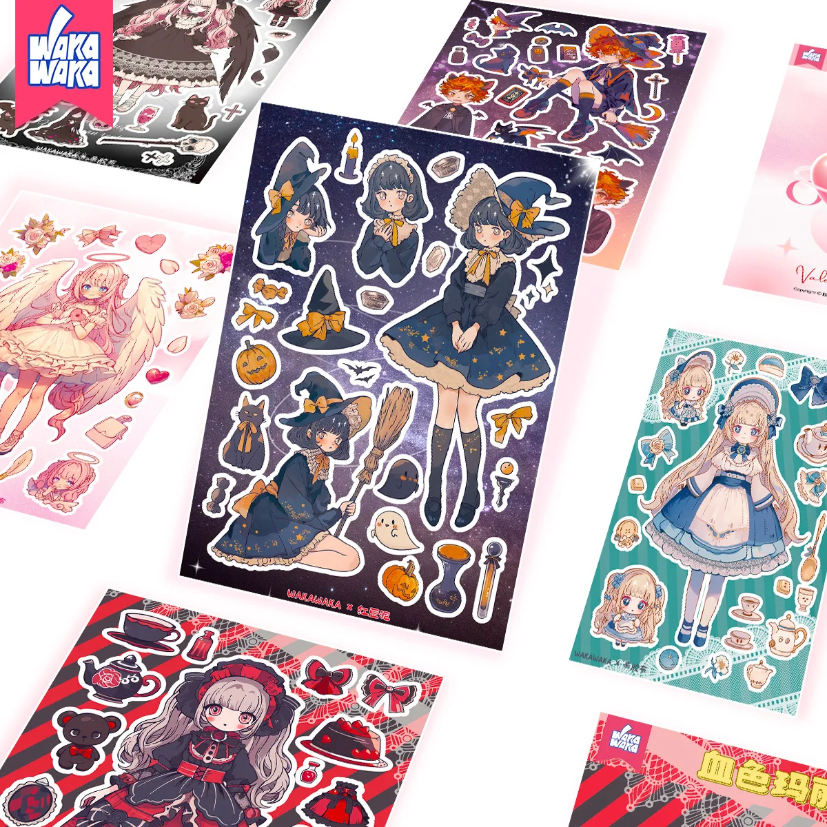 Cartoon magic world character stickers