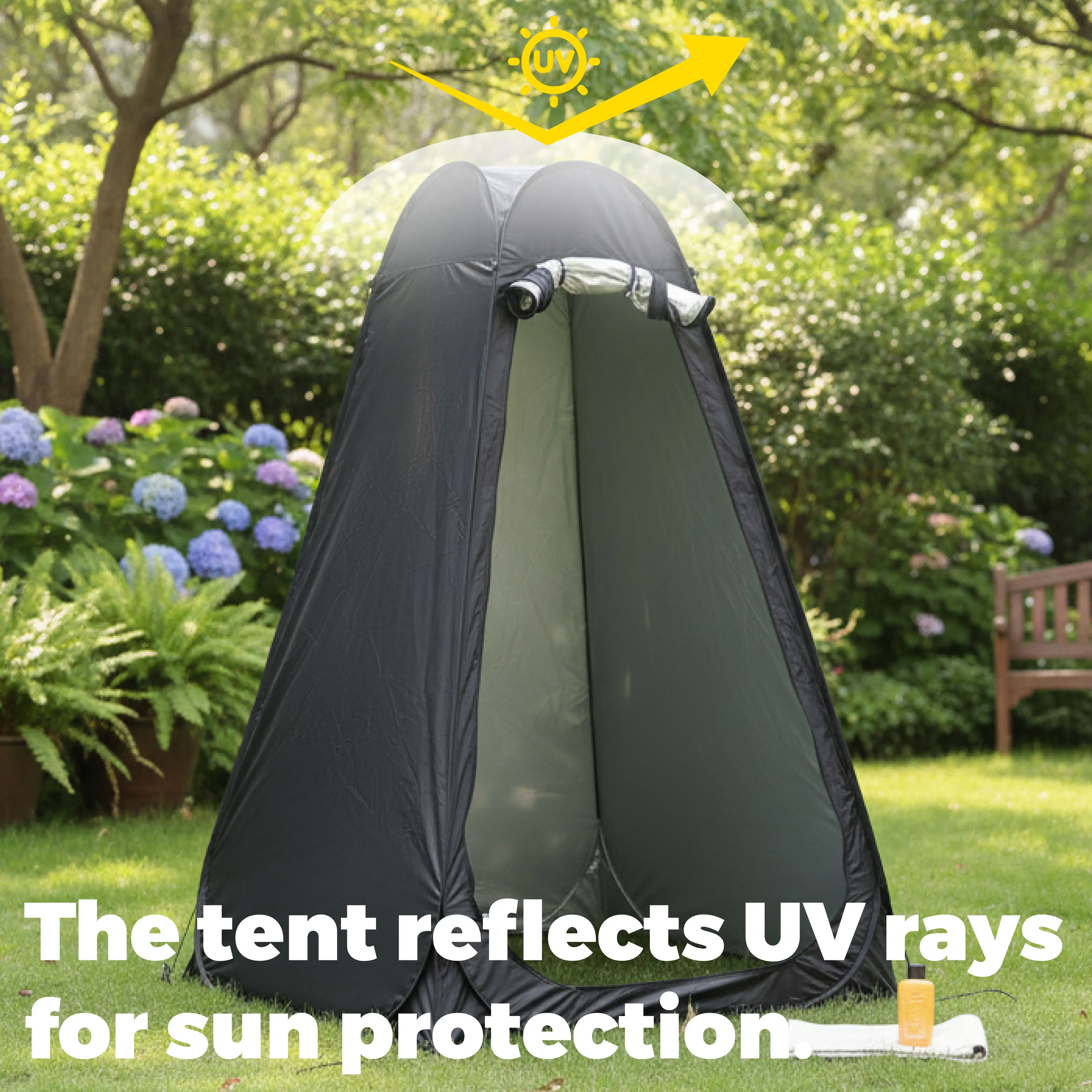 1-Personen-Sofort-Pop-Up-Privatsphärenzelt, Outdoor-Dusch- und Umkleidezelt, Tragbares Faltzelt für Strandcamping – Detail 8