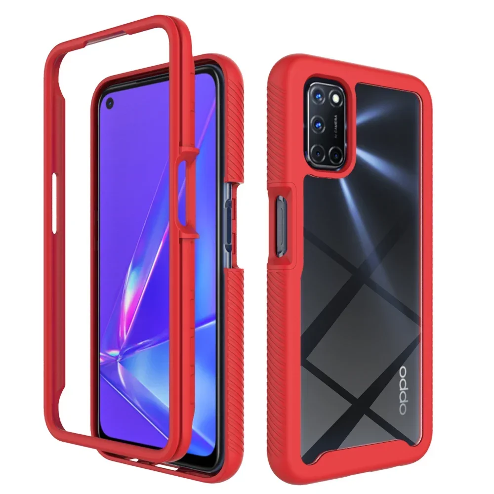 Hybrid Full Body Phone Case for OPPO A78 A 17 57 77 57 95 74 16 54 55 12 94 Reno 8 7 6 Lite Crystal Clear Rugged Protect Cover