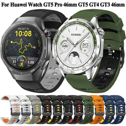 Silicone Strap For Huawei Watch GT5 Pro 46mm Watchband Bracelet For Huawei Watch GT4 46mm GT5 GT3 GT2 Pro Smartwatch Wristband