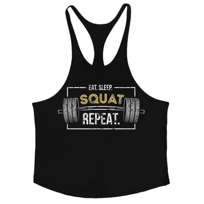macho man Tank Top 100%Cotton Vest Men's Weightlifting Sessions Quick - Dry Sleeveless Singlets Fitness Muscle Building top