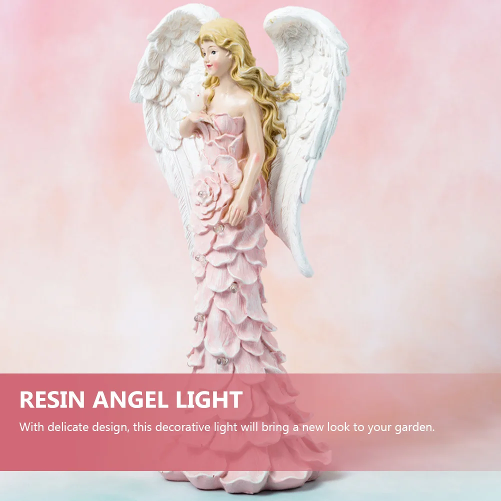 Hars Engel Zonne-energie Lamp Outdoor Tuin Standbeeld Creatief Zonne-licht Gazon Patio Tuin Decor Licht Versiering