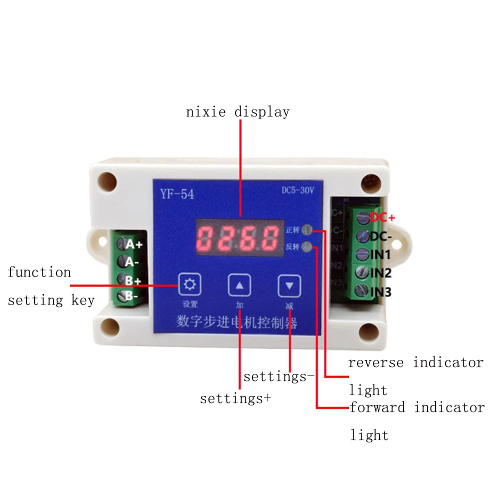 DC5-26V 42 Stepper Motor Drive Control Board 1.2A Motor Forword and Reverse Controller Speed Regulator Limit Pulse Controller