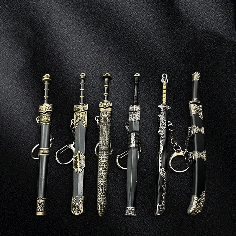 Many Models of Metal Scabbard of Famous Ancient Swords, Keychain Pendant of Small Unopened Blade Items