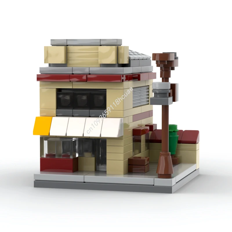 197 Uds. MOC la microescala Fujiwara Tofu tienda de construcción Modular Mini bloques de modelo ensamblar juguetes educativos creativos regalos de navidad
