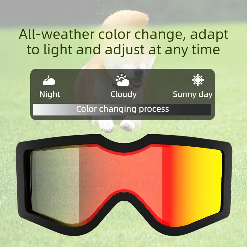 Popular Full Frame Color Changing Pet Goggles Anti Strong Light Waterproof UV Protection Sunglasses For Dog Outdoor Walking