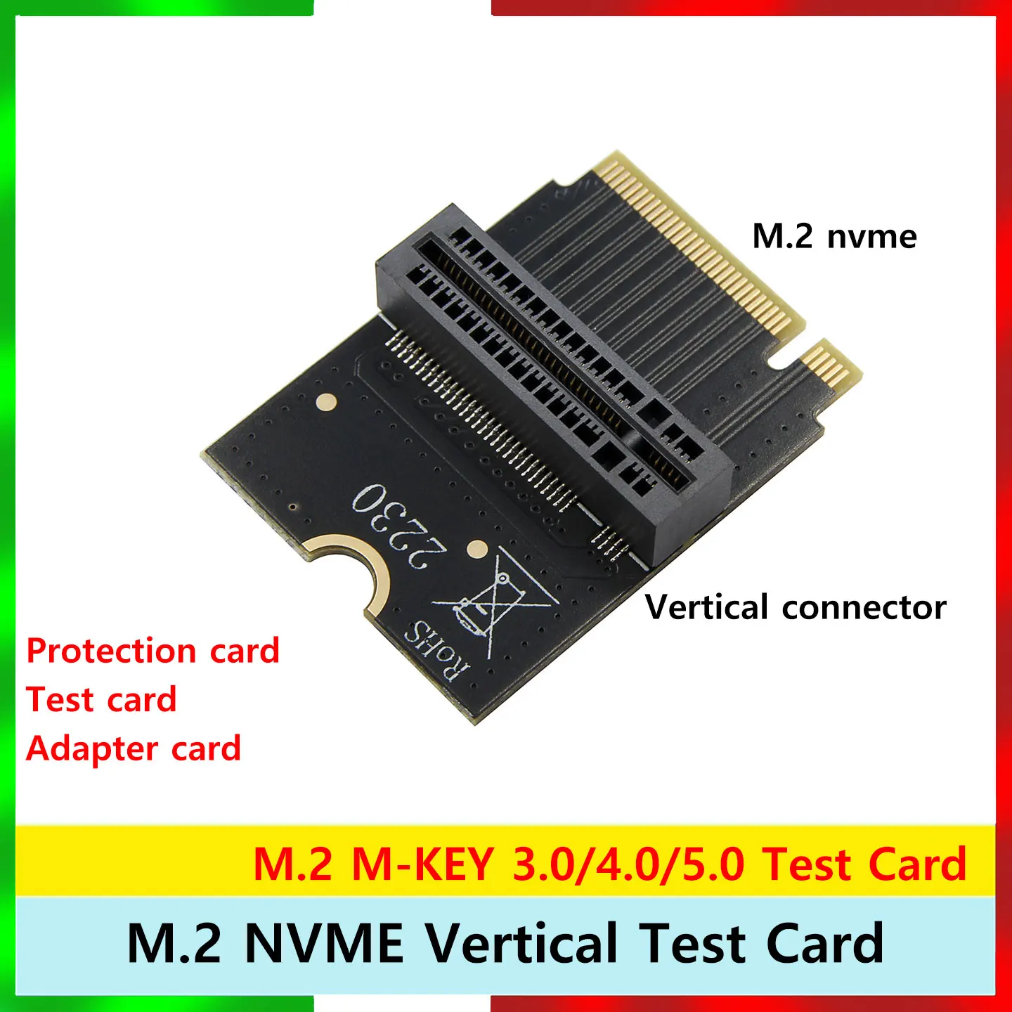 

Карта адаптера M.2 NVME M-KEY PCIE3.0 4.0 5.0 Карта защиты вертикального интерфейса Подходит для протокола 2230