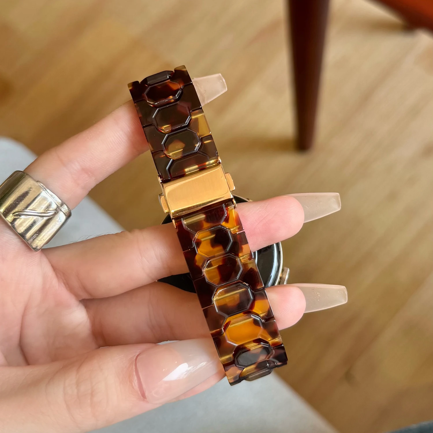 Light luxury resin fiber strap for Huawei GT4/5/6 41mm Fit3/4/4-pro lightweight fashion strap universal 18/20/22mm