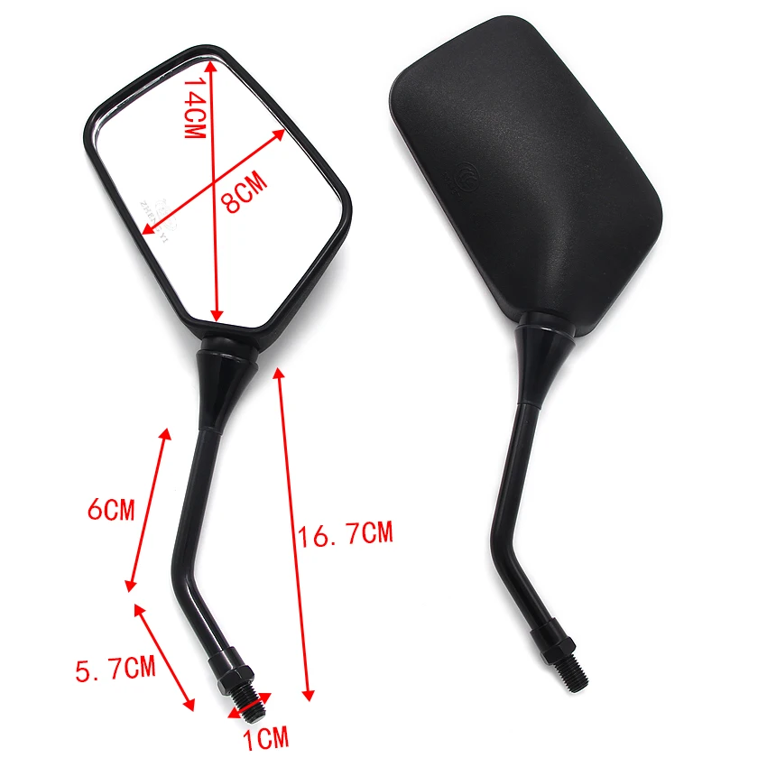 Motorcycles Side Mirror For Honda CB250 Nighthawk NX125 NX250 AX-1 NX500 NX650 CBF125 CBF150 CBF250 CBX 250RS CBX400F CBX1000