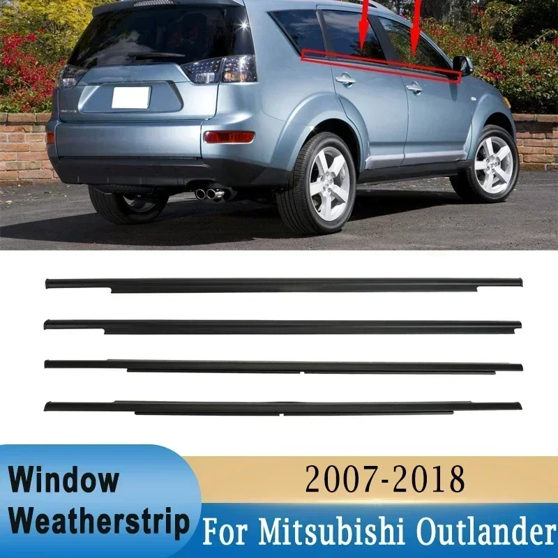 

For Mitsubishi Outlander 2007-2012/2013-2018 Window Outer Weatherstrip Side Door Moulding Trim Seal Belt 5727A007 5727A008