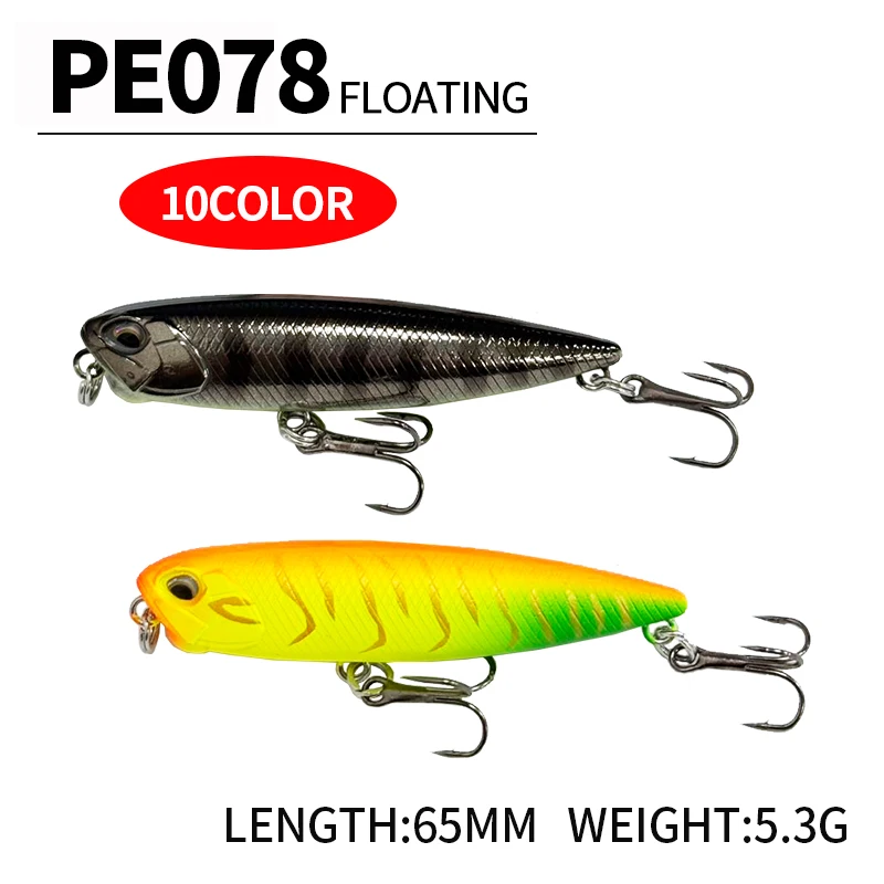 

65mm 5.3g UV Wobblers Floating Pencil Fishing Lures TopWater Walk the Dog Pesca Swimbait for Bass Artificial Hard Bait Equipment