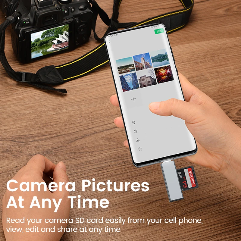 Elough Card Reader USB 2.0 & Type C to SD TF Card Reader High Speed Smart Cardreader Adapter For PC Laptop Type C Devices 2 IN 1